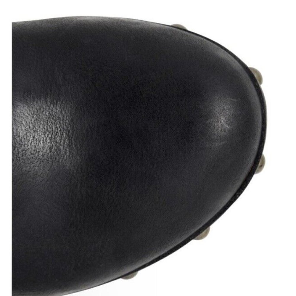 Kork-Ease Black Leather Wood-Stacked Heel Ankle Boots - Picture 11 of 15